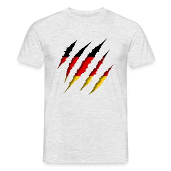 RISSE DEUTSCHLAND FLAG - Men's T-Shirt - heather grey - Front - AI Model Male 178 dark (178cm)