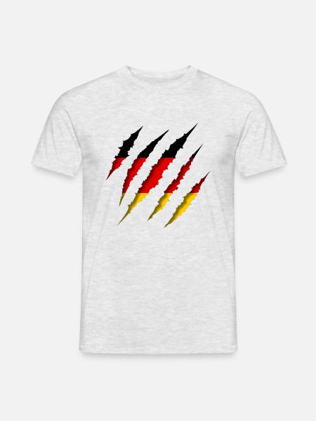 RISSE DEUTSCHLAND FLAG - Men's T-Shirt - heather grey