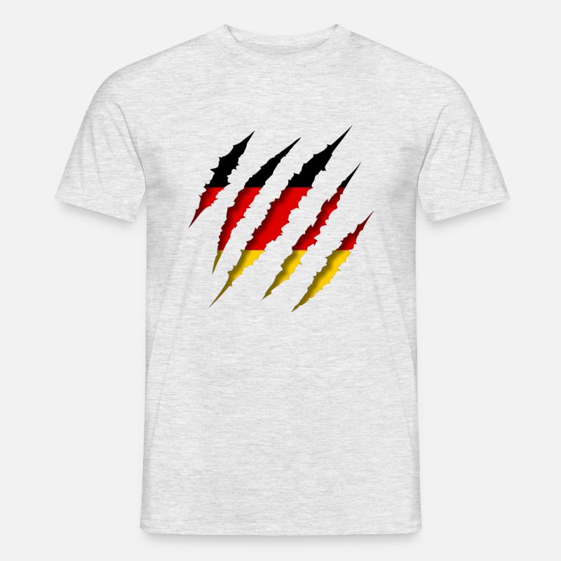 DRAPEAU RISSE DEUTSCHLAND - T-shirt homme - gris chiné