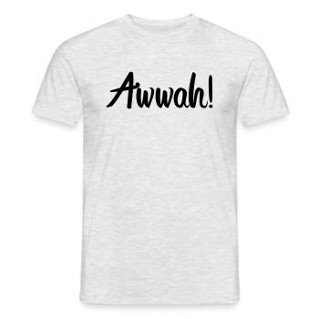 Awwah - Männer T-Shirt - Grau meliert - Vorne - AI Model Male 178 dark (178cm)