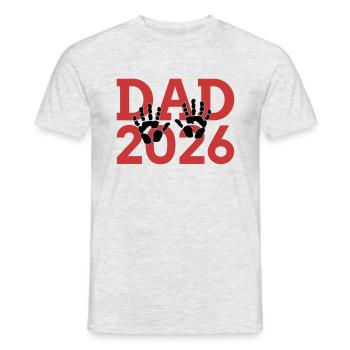 Dad 26 Dad Baby Dad 2026 Father's Day - Men's T-Shirt - heather grey - Front - AI Model Male 178 dark (178cm)