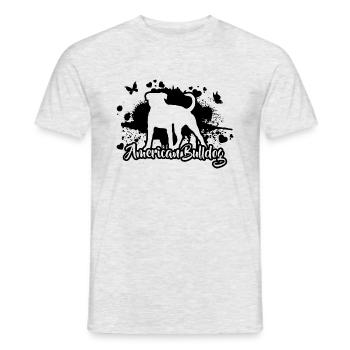 AMERICAN BULLDOG Dogs Mama Dog Wilsigns - Men's T-Shirt - heather grey - Front - AI Model Male 178 dark (178cm)