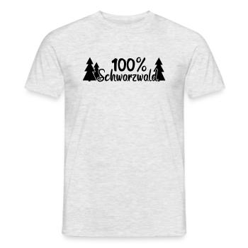 100% Schwarzwald - Männer T-Shirt - Grau meliert - Vorne - AI Model Male 178 dark (178cm)
