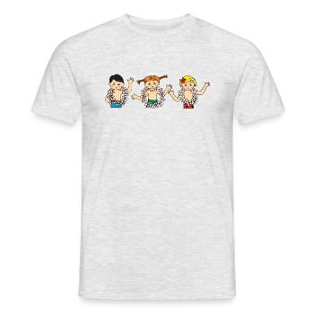 Pippi Longstocking With Tommy And Annika - Men's T-Shirt - heather grey - Front - AI Model Male 178 dark (178cm)