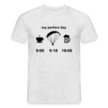 Journée de parapente en parapente - T-shirt homme - gris chiné - Devant - AI Model Male 178 dark (178cm)