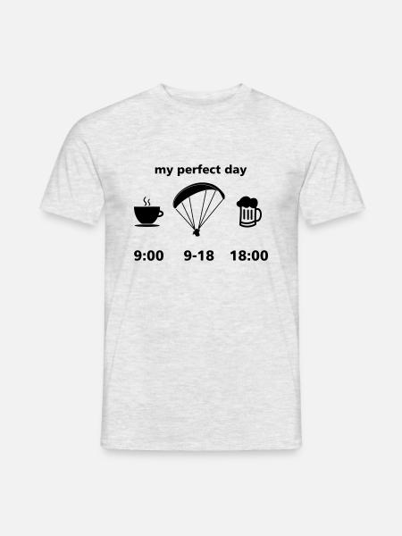 Journée de parapente en parapente - T-shirt homme - gris chiné