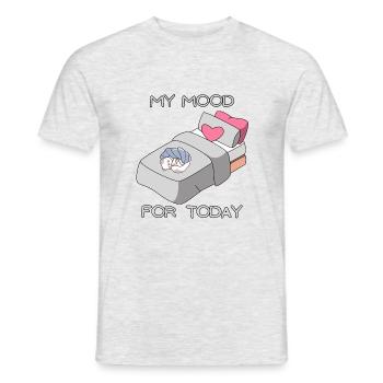 L’humeur du chat - T-shirt homme - gris chiné - Devant - AI Model Male 178 dark (178cm)