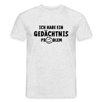 J’ai un problème de mémoire. Alzheimer, démence. - T-shirt homme - gris chiné - Devant - AI Model Male 178 dark (178cm)