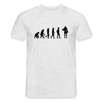 Evolution Fitness - Männer T-Shirt - Grau meliert - Vorne - AI Model Male 178 dark (178cm)