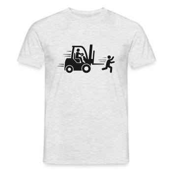 Gabelstapler Lagerarbeiter Staplerfahrer Lagerist - Männer T-Shirt - Grau meliert - Vorne - AI Model Male 178 dark (178cm)