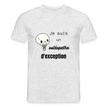 Je suis une ostéopathe d'exception ! Idée cadeau - T-shirt homme - gris chiné - Devant - AI Model Male 178 dark (178cm)