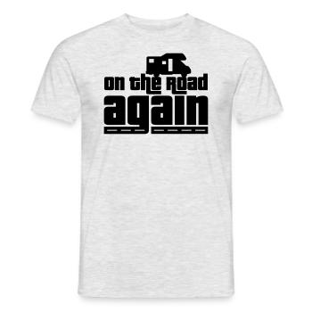 Sur la route à nouveau! - T-shirt homme - gris chiné - Devant - AI Model Male 178 dark (178cm)
