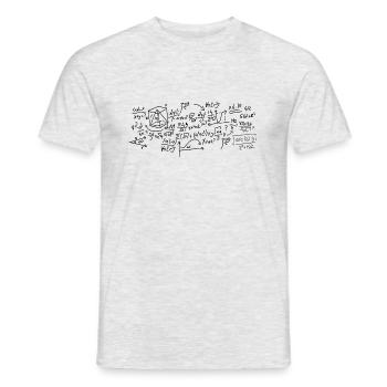 Cadeau de professeur de géométrie mathématique - T-shirt homme - gris chiné - Devant - AI Model Male 178 dark (178cm)