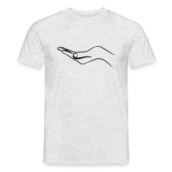 Main-tenir sur get - T-shirt homme - gris chiné - Devant - AI Model Male 178 dark (178cm)