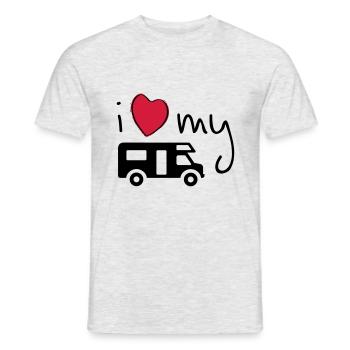 i love my camper. I love my RV. Vacation - Men's T-Shirt - heather grey - Front - AI Model Male 178 dark (178cm)