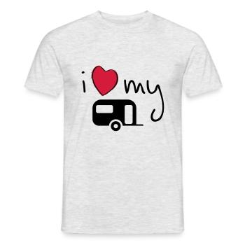 j'aime ma caravane j'aime ma caravane Vacances - T-shirt homme - gris chiné - Devant - AI Model Male 178 dark (178cm)