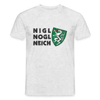 Nigl Nogl Neich vintage Steiermark Wappen - Männer T-Shirt - Grau meliert - Vorne - AI Model Male 178 dark (178cm)
