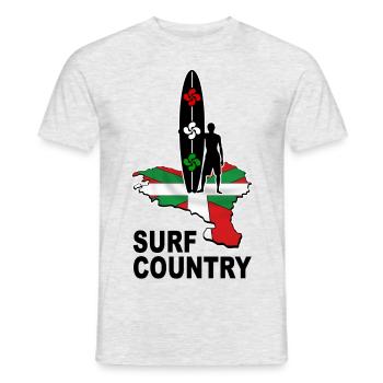 basque surfing country 02 - T-shirt homme - gris chiné - Devant - AI Model Male 178 dark (178cm)