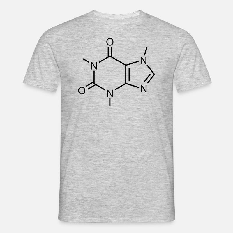 Caffeine molecule structural formula - Men's T-Shirt - heather grey