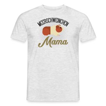 Meerschweinchen Mama - Meerschweinchen - Guinea Pi - Männer T-Shirt - Grau meliert - Vorne - AI Model Male 178 dark (178cm)