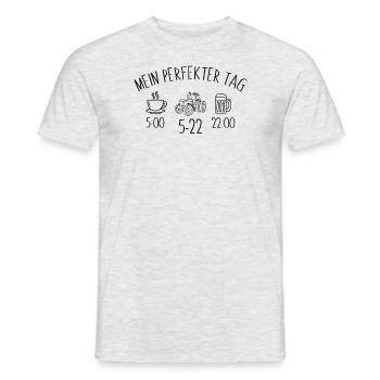 Mein Perfekter Tag - Landwirt - Bauer - Landwirte, - Männer T-Shirt - Grau meliert - Vorne - AI Model Male 178 dark (178cm)