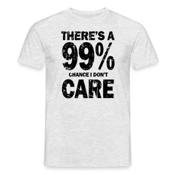 Il y a 99 chances que je m’en fiche - T-shirt homme - gris chiné - Devant - AI Model Male 178 dark (178cm)