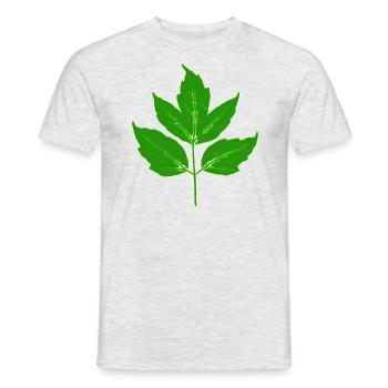 Blatt - Eschen Ahorn. - Männer T-Shirt - Grau meliert - Vorne - AI Model Male 178 dark (178cm)