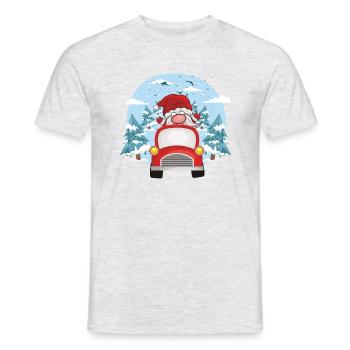 Funny Santa Claus Gnom - Christmas - Men's T-Shirt - heather grey - Front - AI Model Male 178 dark (178cm)