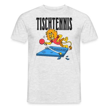 Table Tennis Lion Ping Pong Lion Outfit Table - Men's T-Shirt - heather grey - Front - AI Model Male 178 dark (178cm)