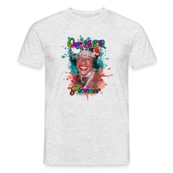 LGBTQ Pride Marsha P Johnson Sustainable - Men's T-Shirt - heather grey - Front - AI Model Male 178 dark (178cm)