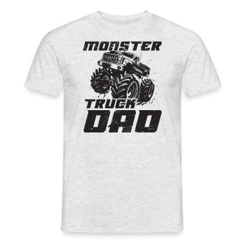 Monster Truck Dad Father's Day Dad Monster Trucks - Men's T-Shirt - heather grey - Front - AI Model Male 178 dark (178cm)