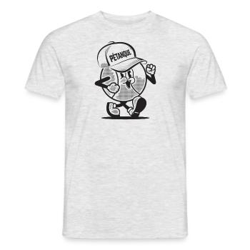 Boule de pétanque pour le Boule de pétanque Cap Boule - T-shirt homme - gris chiné - Devant - AI Model Male 178 dark (178cm)