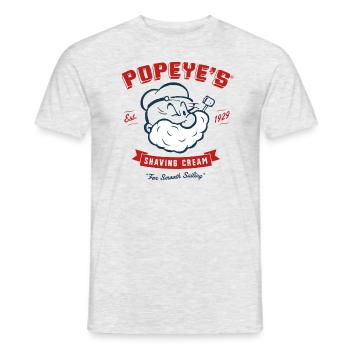 Popeye's Shaving Cream For Smooth Sailing - Men's T-Shirt - heather grey - Front - AI Model Male 178 dark (178cm)