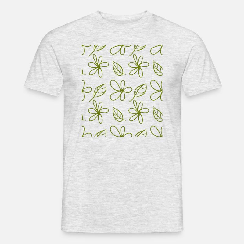 Blüten und Blätter - Männer T-Shirt - Grau meliert