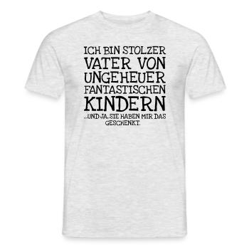 Stolzer Vater von ungeheuer fantastischen Kindern - Männer T-Shirt - Grau meliert - Vorne - AI Model Male 178 dark (178cm)