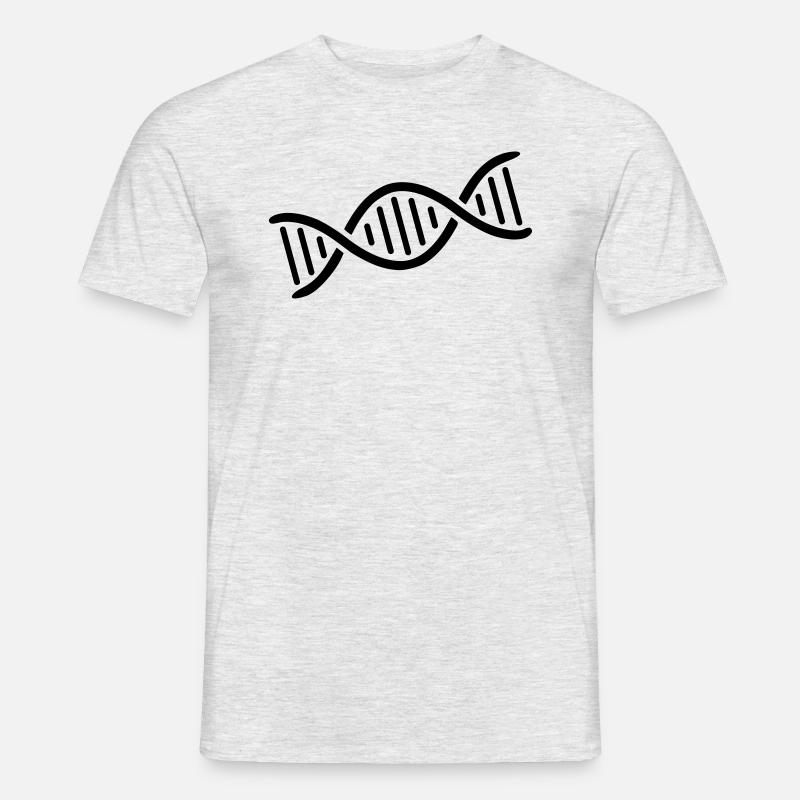 DNA Doppelhelix Logo - Männer T-Shirt - Grau meliert