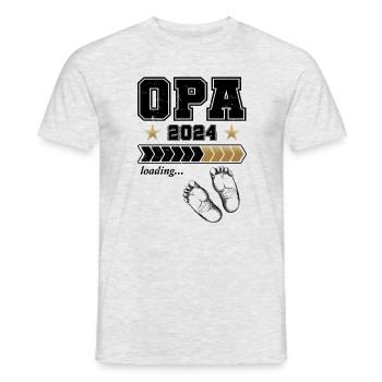 Opa 2024 Loading - Männer T-Shirt - Grau meliert - Vorne - AI Model Male 178 dark (178cm)