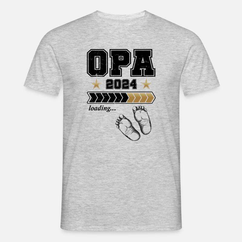 Opa 2024 Loading - Männer T-Shirt - Grau meliert
