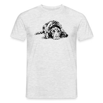 PETIT MÜNSTERLÄNDER Munsterlander Jagd Wilsigns - T-shirt homme - gris chiné - Devant - AI Model Male 178 dark (178cm)