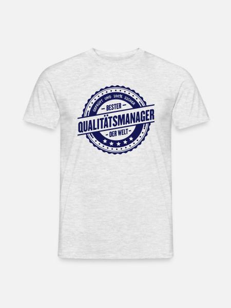 Bester Qualitätsmanager - Männer T-Shirt - Grau meliert