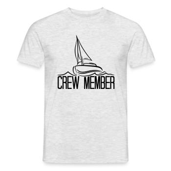 amis membres d'équipage membre voilier bateau club - T-shirt homme - gris chiné - Devant - AI Model Male 178 dark (178cm)
