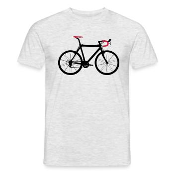 racer bicolour - Männer T-Shirt - Grau meliert - Vorne - AI Model Male 178 dark (178cm)