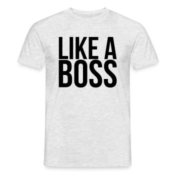 Like A Boss - T-shirt homme - gris chiné - Devant - AI Model Male 178 dark (178cm)