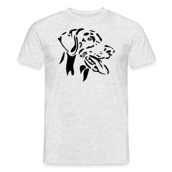 Doberman - T-shirt homme - gris chiné - Devant - AI Model Male 178 dark (178cm)