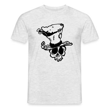 Cute skull Happy St. Patrick's day - T-shirt homme - gris chiné - Devant - AI Model Male 178 dark (178cm)