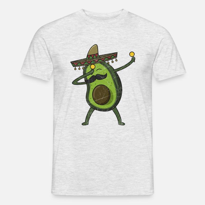 Avocado - Dab Pose - Dabbing - Geschenk - Männer T-Shirt - Grau meliert
