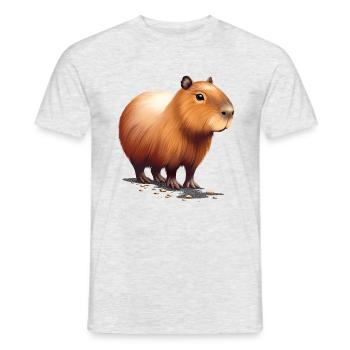 Capybara - T-shirt homme - gris chiné - Devant - AI Model Male 178 dark (178cm)