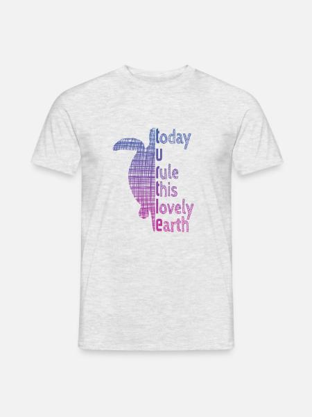 Turtle - Männer T-Shirt - Grau meliert