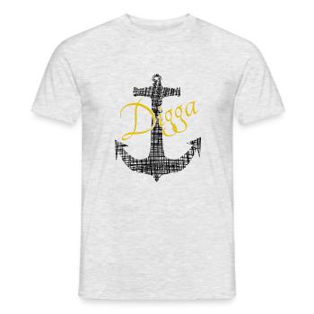 Anker Digga Gold - Männer T-Shirt - Grau meliert - Vorne - AI Model Male 178 dark (178cm)