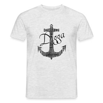Digga - Männer T-Shirt - Grau meliert - Vorne - AI Model Male 178 dark (178cm)